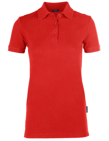 Women´s Luxury Stretch Polo in Red, Größe 5XL