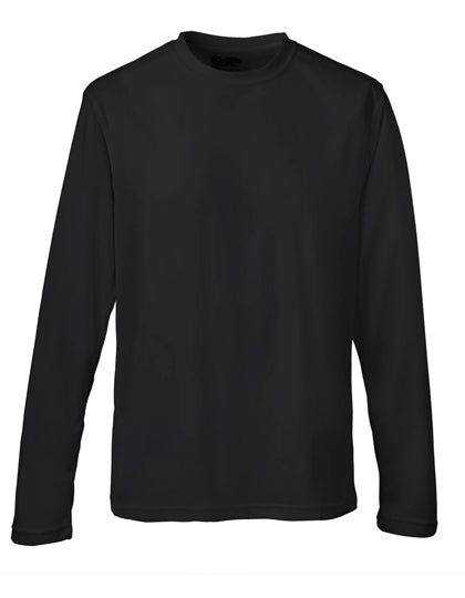 Long Sleeve Cool T in Jet Black, Größe XXL