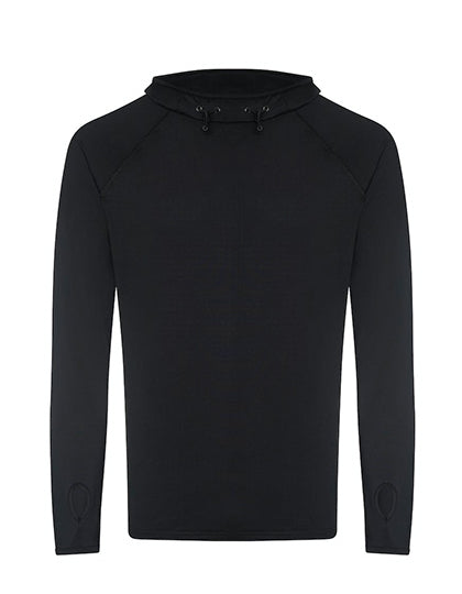 Men´s Cool Cowl Neck Top in Jet Black, Größe XXL
