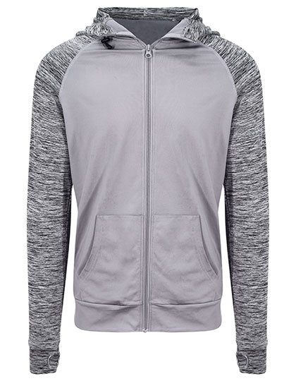 Men´s Cool Contrast Zoodie in Grey, Größe XXL
