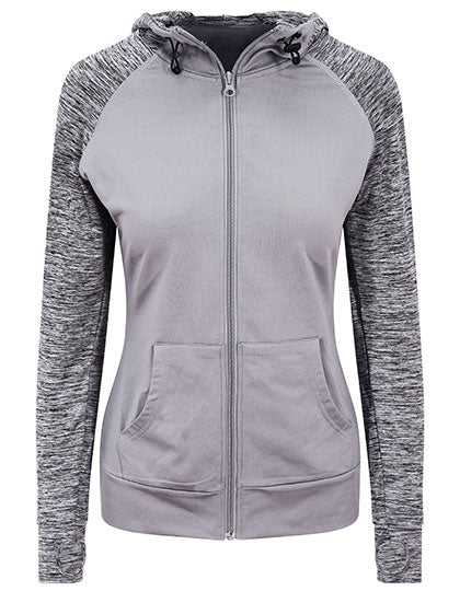 Women´s Cool Contrast Zoodie in Grey, Größe XL