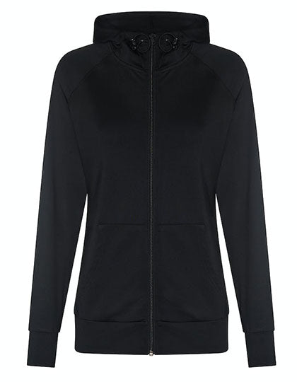 Women´s Cool Contrast Zoodie in Jet Black, Größe XL