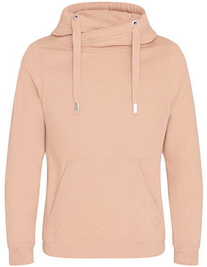Cross Neck Hoodie in Nude, Größe XS