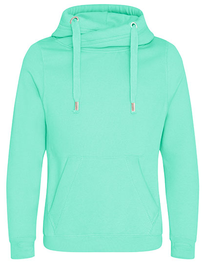 Cross Neck Hoodie in Peppermint, Größe XXL