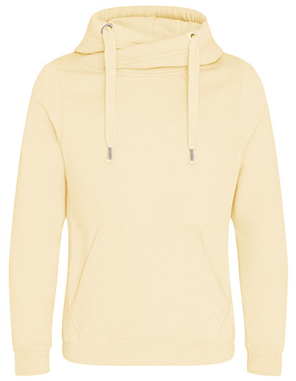 Cross Neck Hoodie in Vanilla Milkshake, Größe XXL