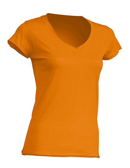 Ladies´ V-Neck Sicilia in Tangerine, Größe XL