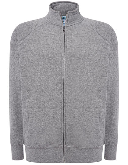Full Zip Sweatshirt in Grey Melange, Größe XXL