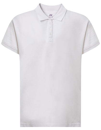 Ladies´ Curves Polo in White, Größe XL
