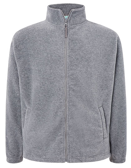 Men´s Fleece Jacket in Grey Melange, Größe XXL