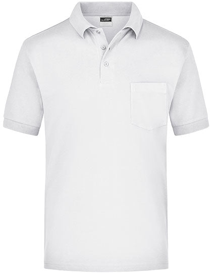 Polo-Piqué Pocket in White, Größe 3XL