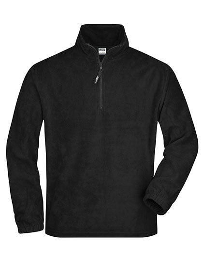 Half-Zip Fleece in Black, Größe XXL