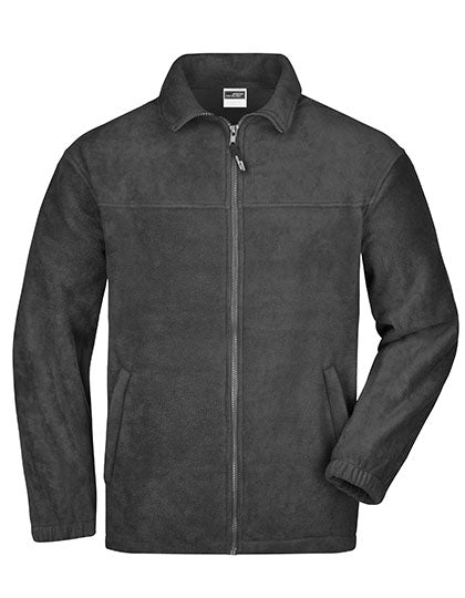 Full-Zip Fleece in Dark Grey (Solid), Größe 4XL
