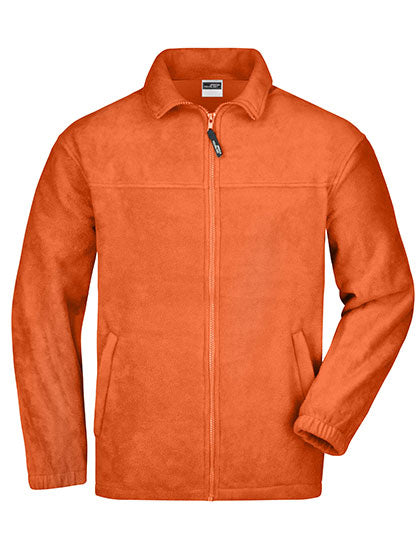 Full-Zip Fleece in Orange, Größe 4XL