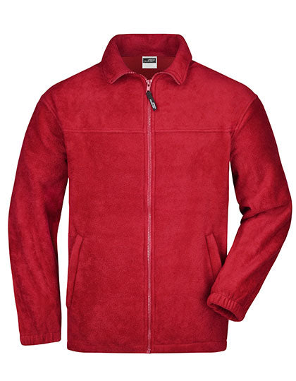 Full-Zip Fleece in Red, Größe 4XL