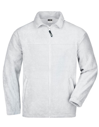 Full-Zip Fleece in White, Größe 4XL