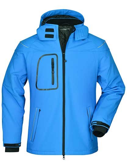 Men´s Winter Softshell Jacket in Aqua, Größe 3XL