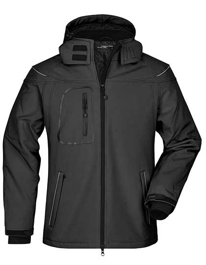 Men´s Winter Softshell Jacket in Black, Größe 5XL