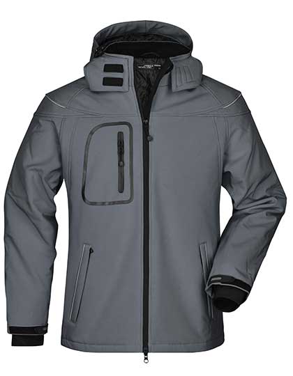 Men´s Winter Softshell Jacket in Carbon, Größe 3XL