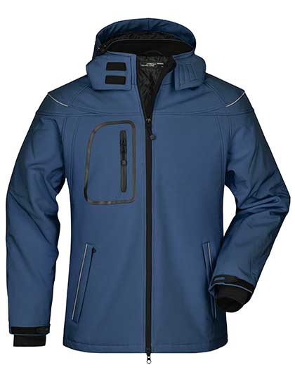 Men´s Winter Softshell Jacket in Navy, Größe 5XL