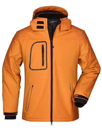 Men´s Winter Softshell Jacket in Orange, Größe 3XL