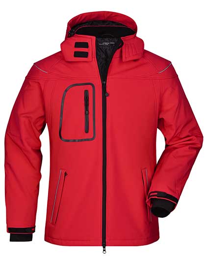 Men´s Winter Softshell Jacket in Red, Größe 3XL