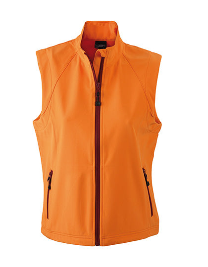 Ladies´ Softshell Vest in Orange, Größe XXL