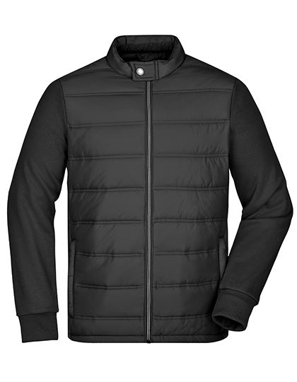 Men´s Hybrid Sweat Jacket in Black, Größe 3XL