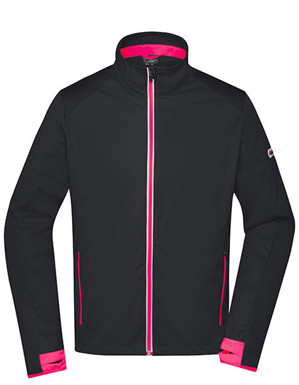 Men´s Sports Softshell Jacket in Black, Größe 3XL