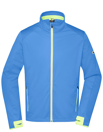 Men´s Sports Softshell Jacket in Bright Blue, Größe 3XL