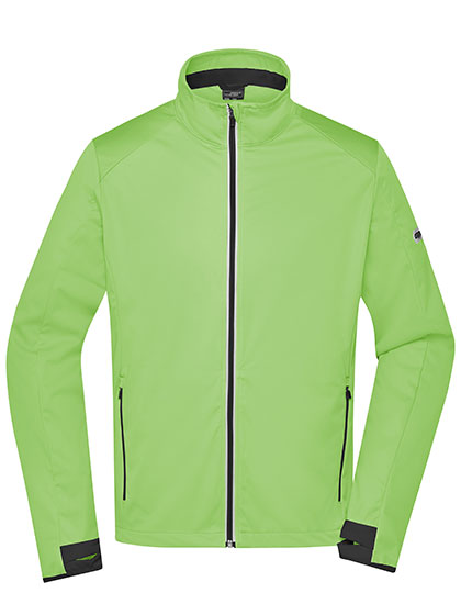 Men´s Sports Softshell Jacket in Bright Green, Größe 3XL