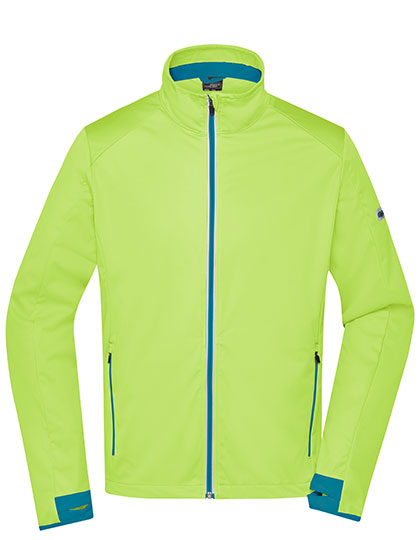 Men´s Sports Softshell Jacket in Bright Yellow, Größe 3XL