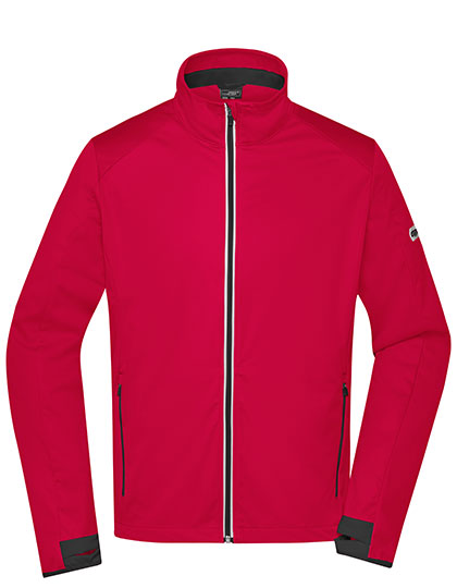 Men´s Sports Softshell Jacket in Light Red, Größe 3XL