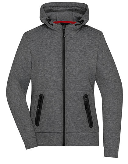 Ladies´ Hooded Jacket in Dark Melange, Größe XXL