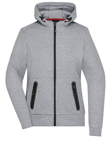 Ladies´ Hooded Jacket in Light Melange, Größe XXL