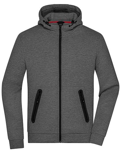 Men´s Hooded Jacket in Dark Melange, Größe 3XL