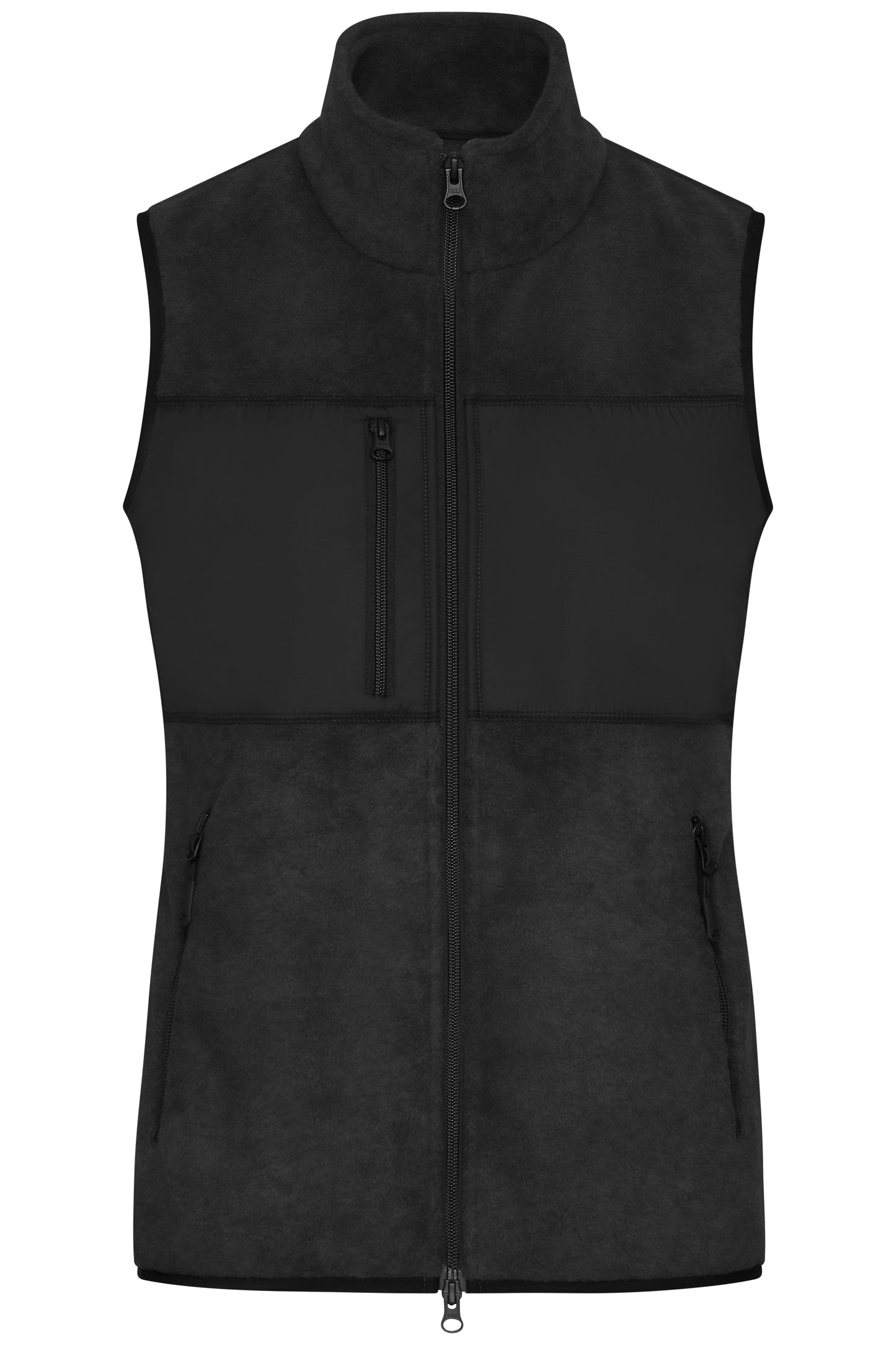 Ladies´ Fleece Vest in Black, Größe XXL