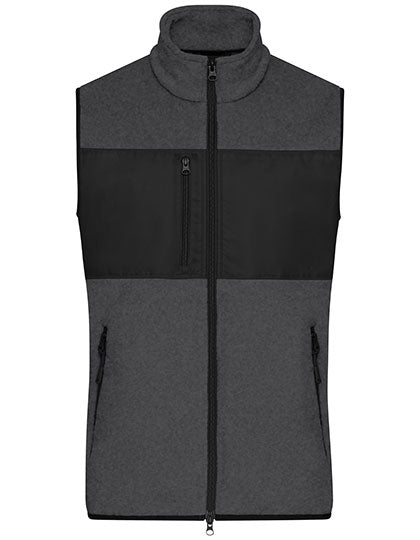 Men´s Fleece Vest in Dark Melange, Größe 3XL