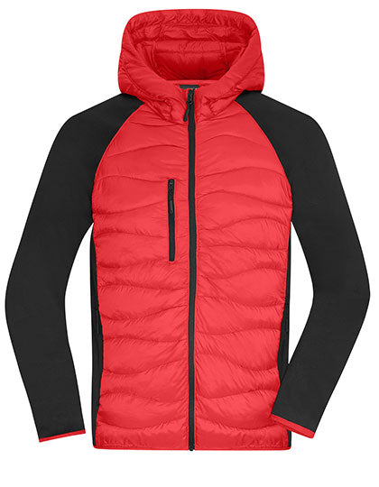 Men´s Hybrid Jacket in Red, Größe 3XL
