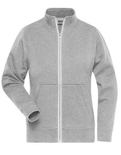 Ladies´ Doubleface Work Jacket -SOLID- in Grey Heather, Größe 4XL