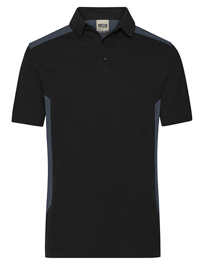 Men´s Workwear Polo -STRONG- in Black, Größe 6XL