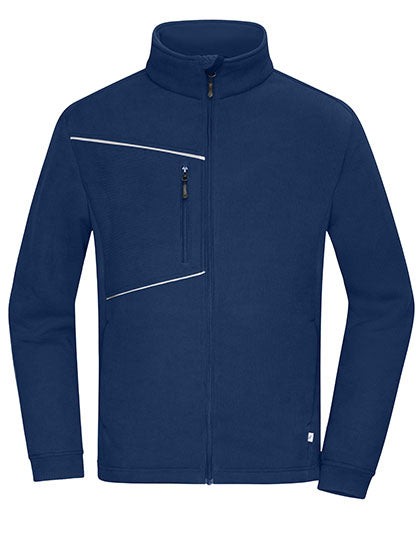Fleece Jacket - Corduroy Look in Navy, Größe 4XL