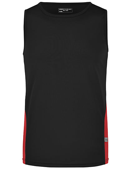 Men´s Running Tank in Black, Größe 3XL