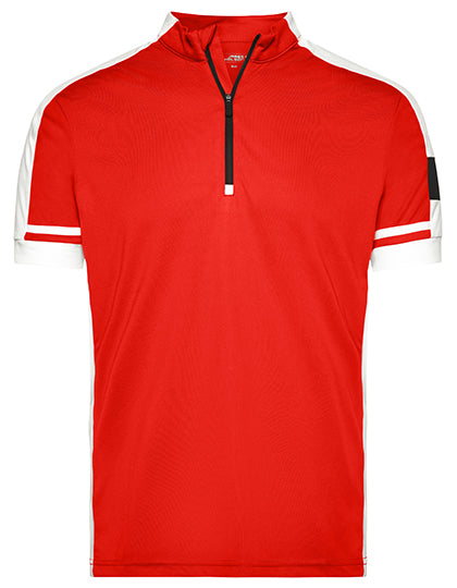 Men´s Bike-T Half Zip in Red, Größe 3XL