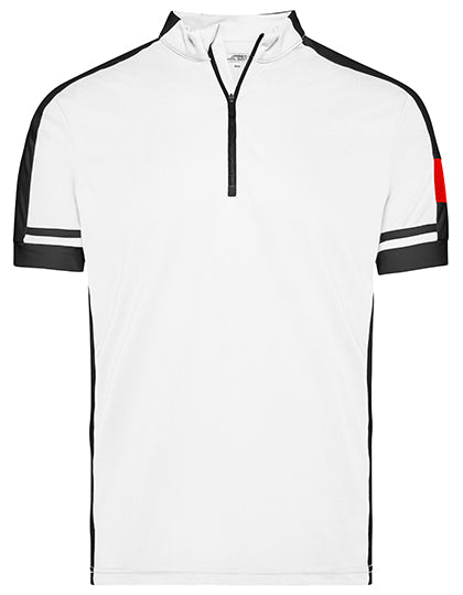 Men´s Bike-T Half Zip in White, Größe 3XL