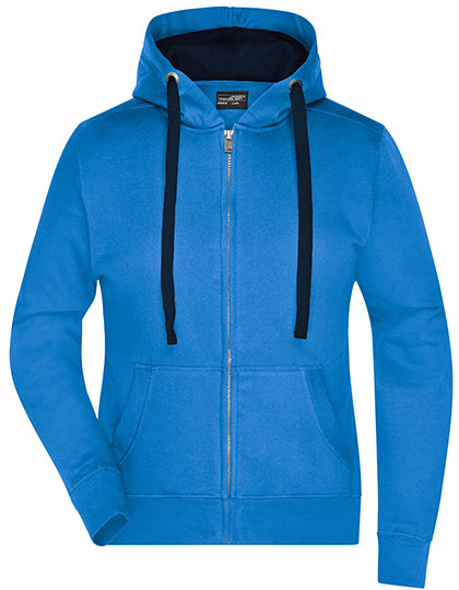 Ladies´ Hooded Jacket in Cobalt, Größe XXL
