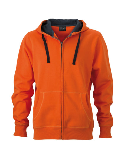 Men´s Hooded Jacket in Dark Orange, Größe 3XL