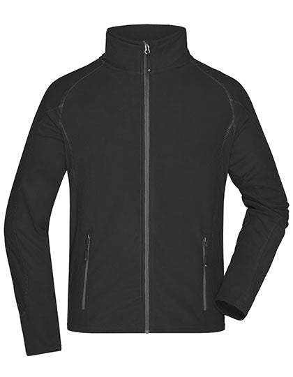 Men´s Structure Fleece Jacket in Black, Größe 3XL