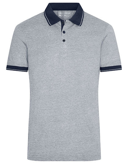 Men´s Heather Polo in Grey Heather, Größe 3XL