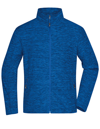 Men´s Fleece Jacket in Royal Melange, Größe 3XL