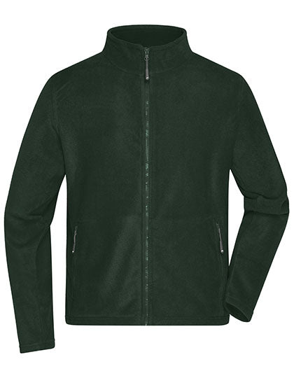 Men´s Fleece Jacket in Dark Green, Größe 4XL
